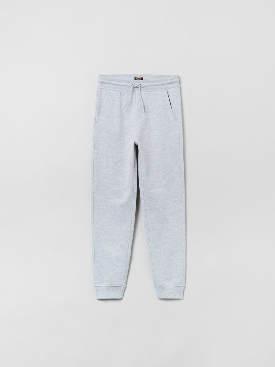 Joggers in felpa con coulisse_0