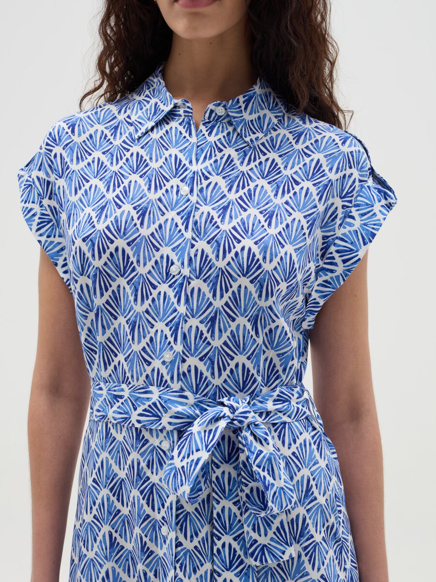 Long shirt dress with belt_3