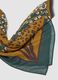 Foulard verde in misto viscosa e lana con fantasia_2