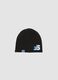 Cappello nero in cotone elasticizzato jersey con stampa Lilo & Stitch per bambina_0