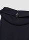 Black stretch dress with high neck and ruffle hem_2