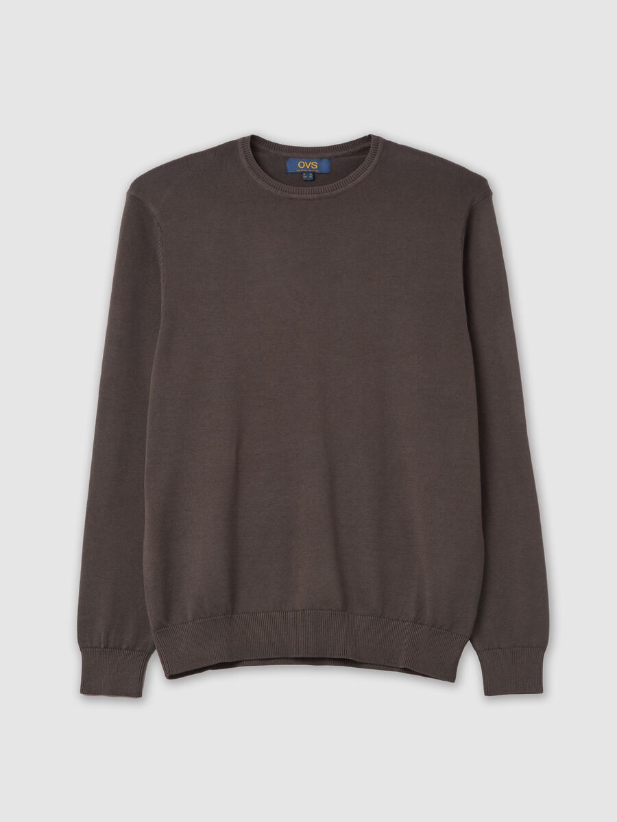 Cotton pullover with round neck_4