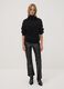 Leggings neri flare con vita regular ed elastico_0
