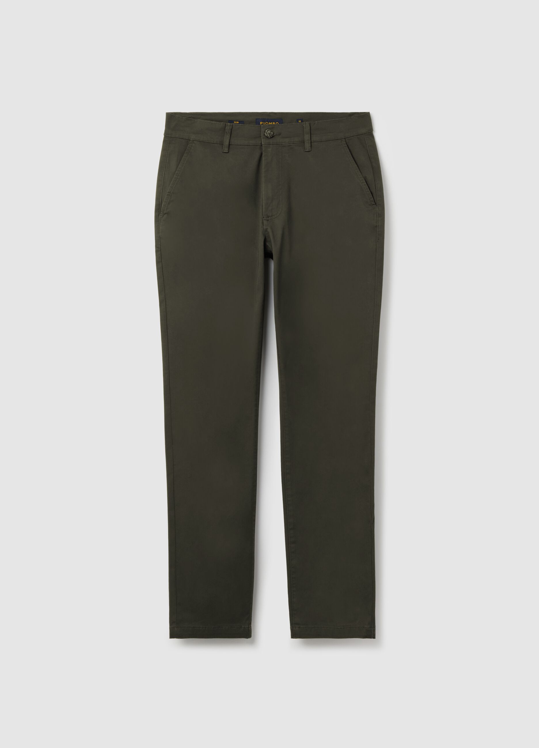 Pantalone chino slim fit in twill stretch