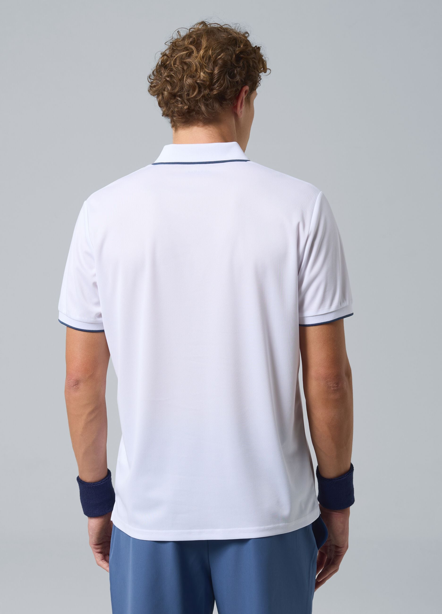 White ALTAVIA COURT sports polo in technical fabric
