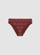 Slip bikini marrone in tessuto elasticizzato ricamato_4