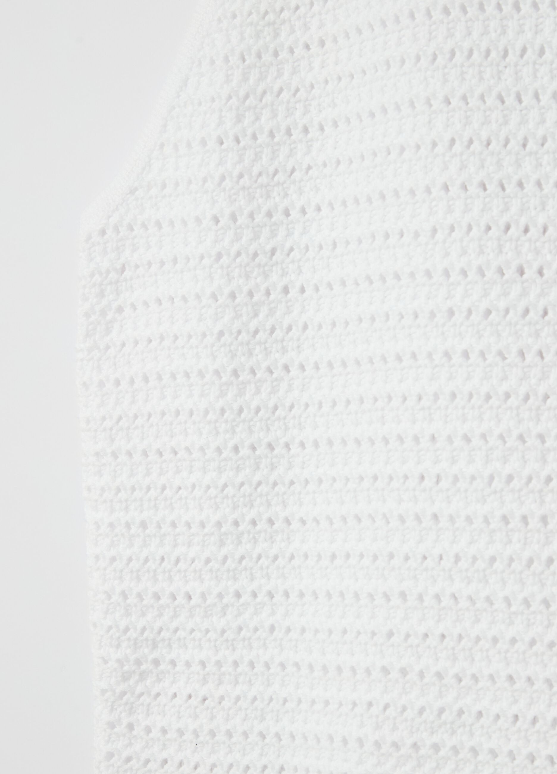 White openwork top with halter neck