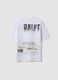 White short-sleeve pure cotton oversized-fit boys&rsquo; T-shirt_1