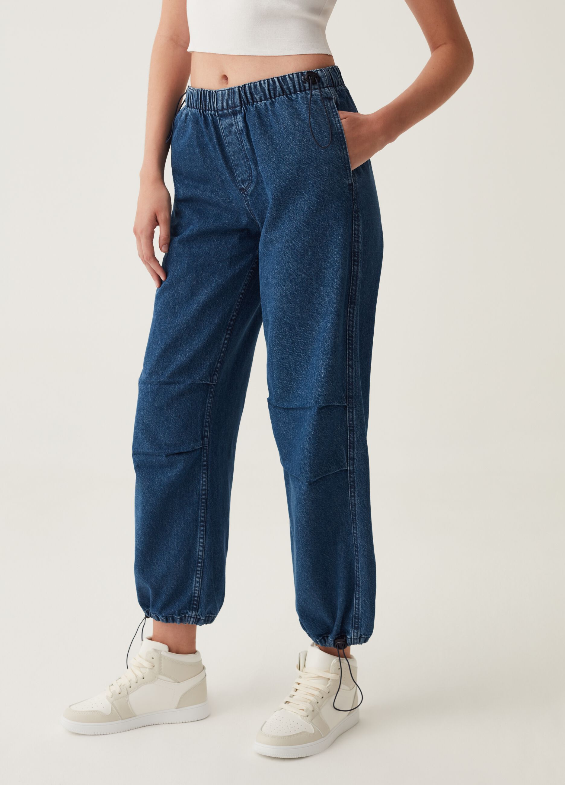 Jeans parachute in denim_3