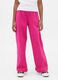 Pink trousers for girls in cotton and polyester blend_1