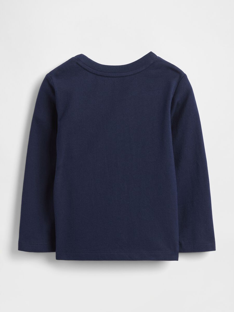 Long-sleeved Blue Cotton Shirt_1