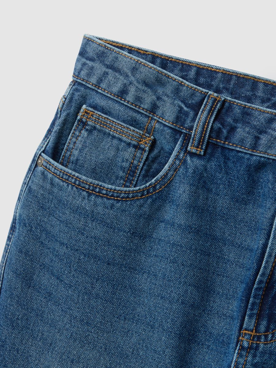 Slim fit blue pure cotton jeans_5
