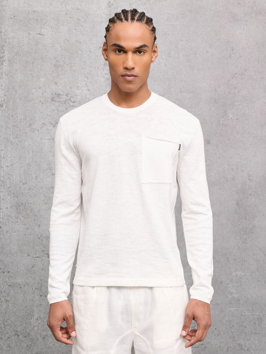 Knit Longsleeve T-shirt White_0