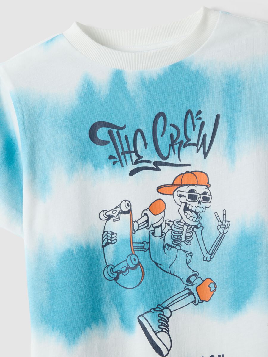 Multicolour pure cotton tie-dye t-shirt for children_2