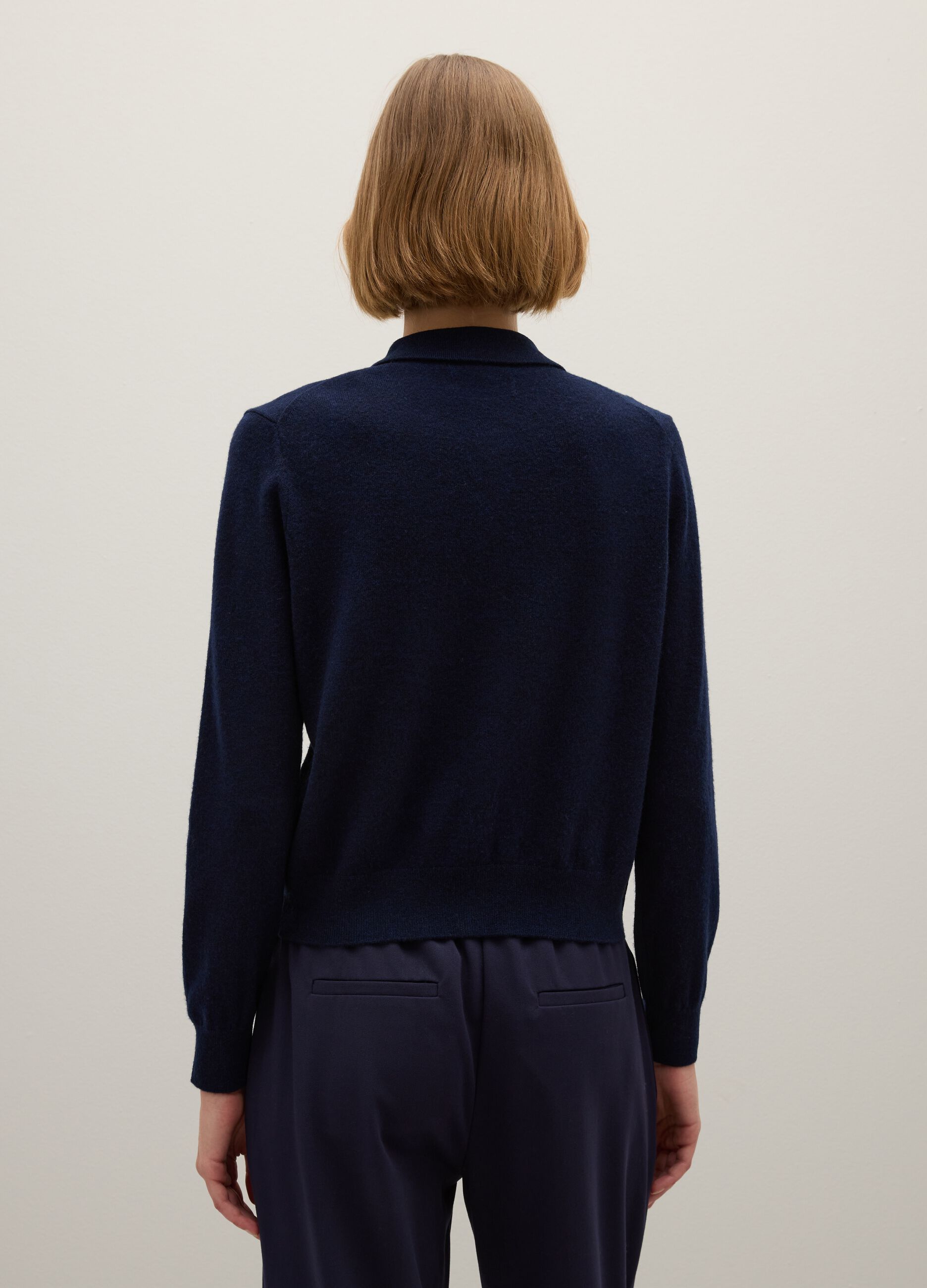 Blue Wool Cardigan