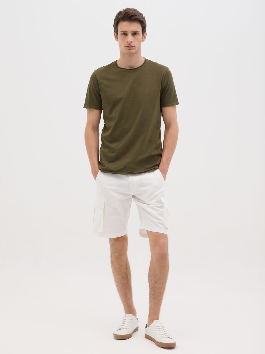 Men's green pure cotton regular fit T-shirt_1