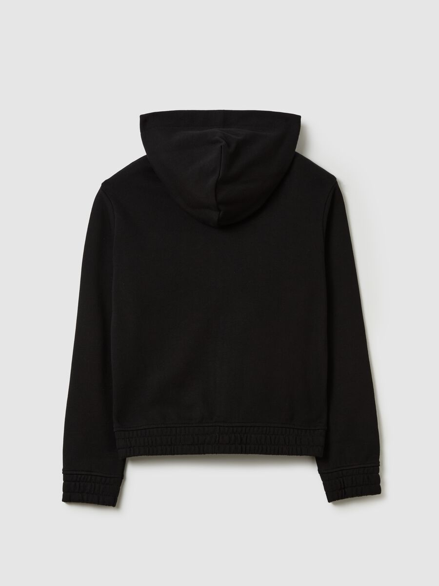 Full-zip Essential in French Terry con cappuccio _4