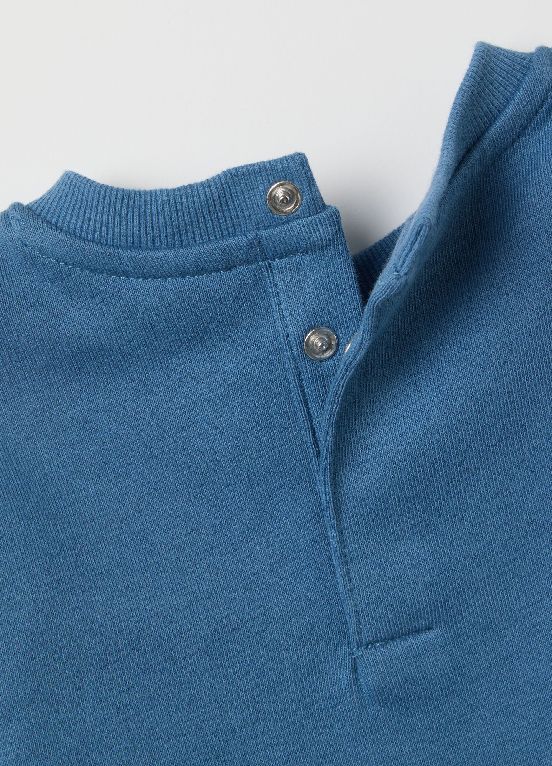 Kids' blue regular fit cotton sweatshirt set