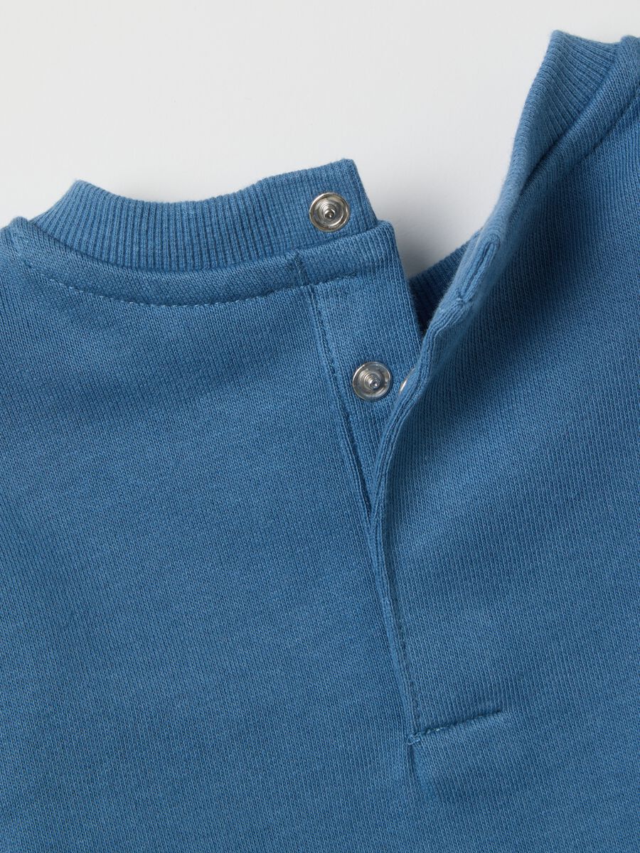 Kids' blue regular fit cotton sweatshirt set_3