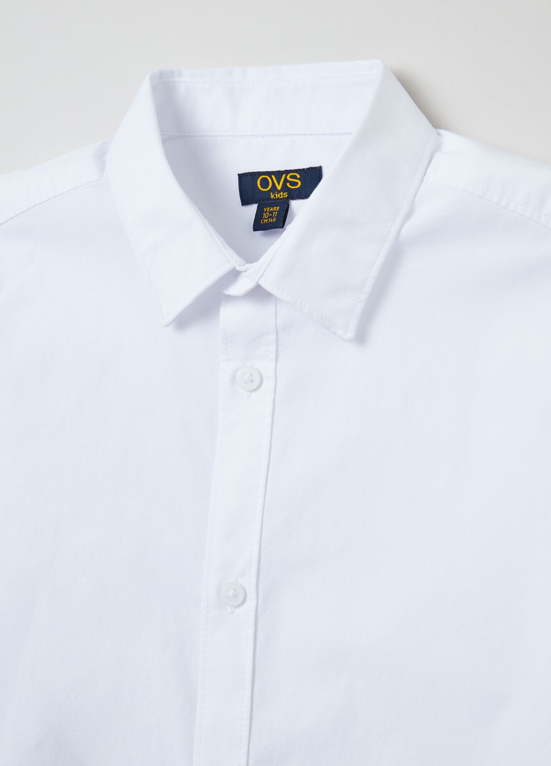 Camicia in cotone stretch Bianco ottico OVS KIDS da Ragazzo OVS