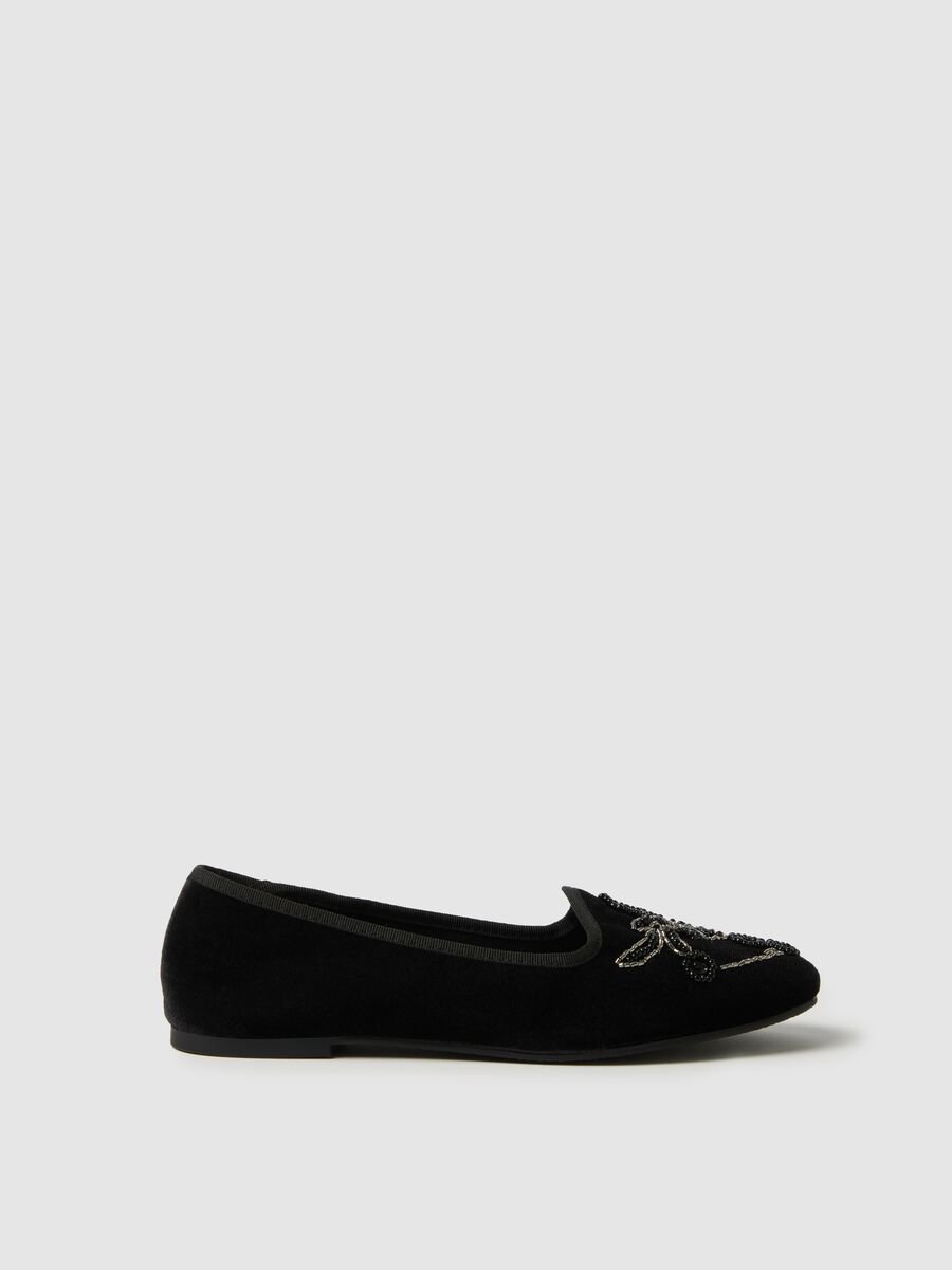 Black Friulian shoes with embroidery_0