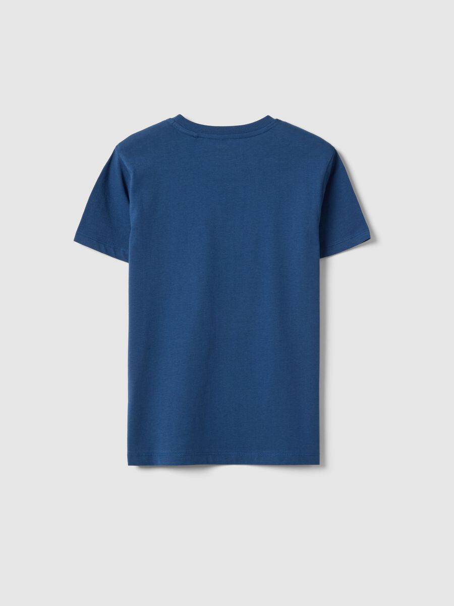 Boys' regular fit pure cotton blue t-shirt with print_4