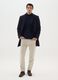 Blue Regular Fit Coat with Buttons_0