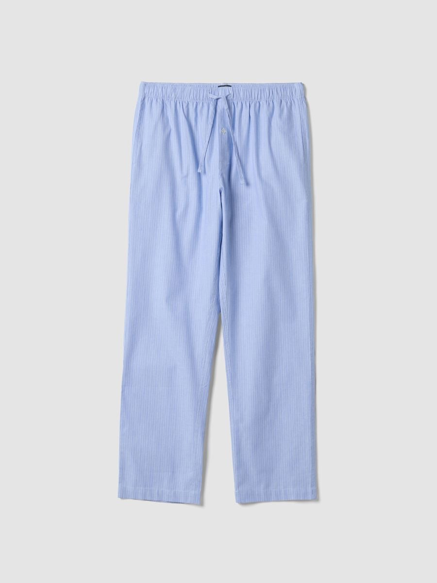 Pantaloni pigiama azzurri in puro cotone organico_4