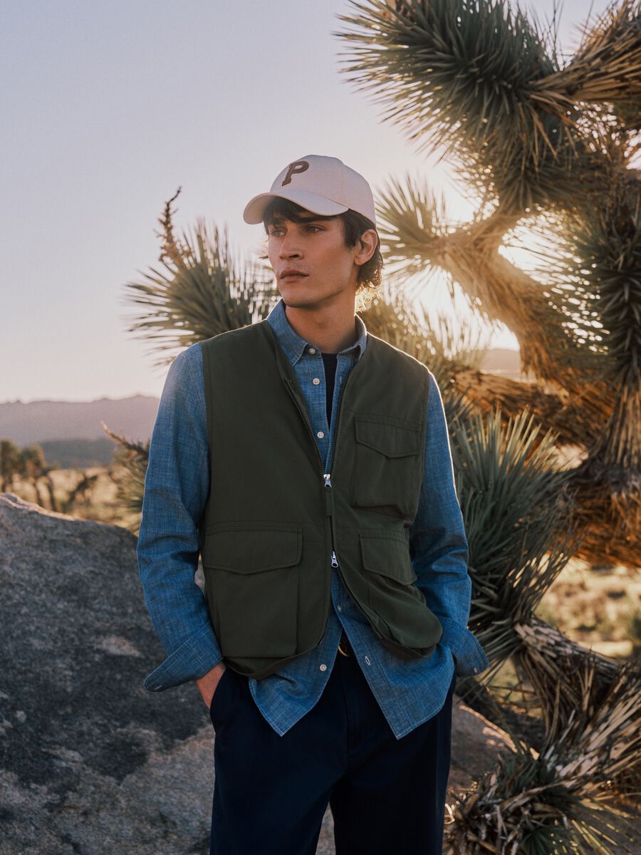 Cappello da baseball beige in puro cotone con ricamo_2