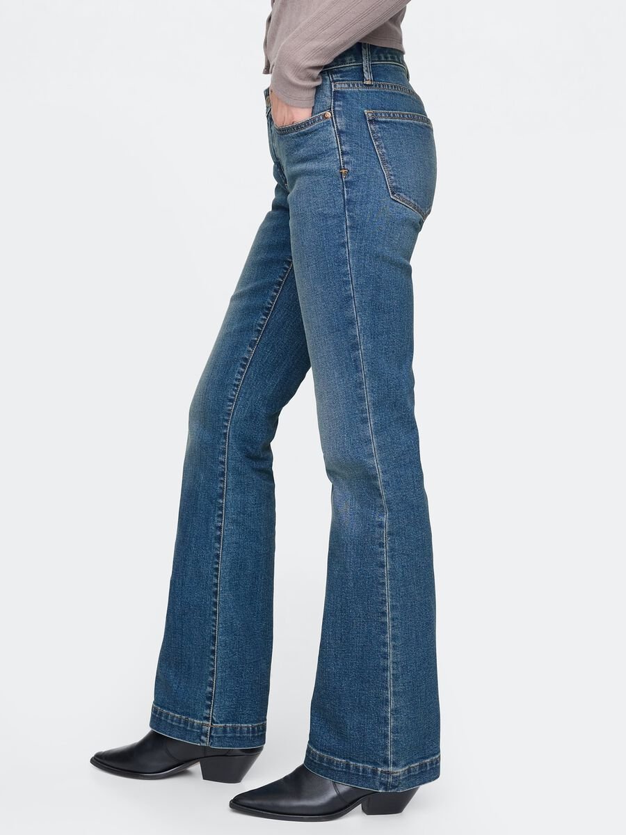 Wide-leg cotton blend jeans Gap_3