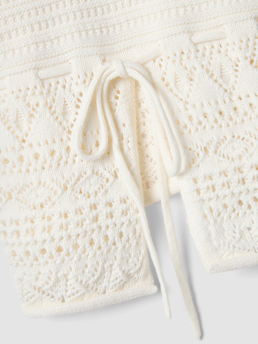 White pure cotton regular-fit top with openwork texture_5