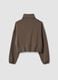 Full-zip verde corta in tessuto soft-touch con collo rialzato ALTAVIA STUDIO_6