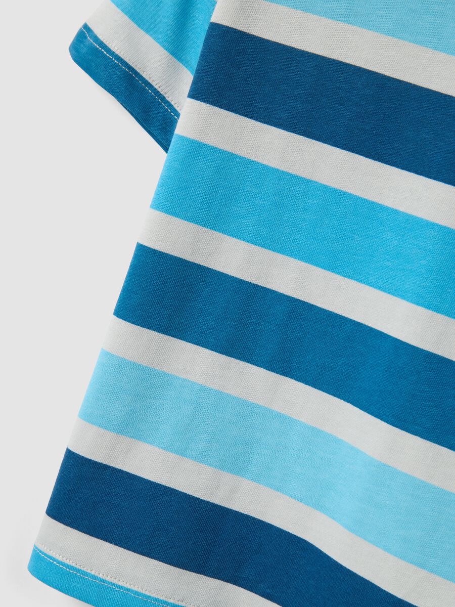 Boys&rsquo; multicolour striped pure cotton regular-fit T-shirt_3