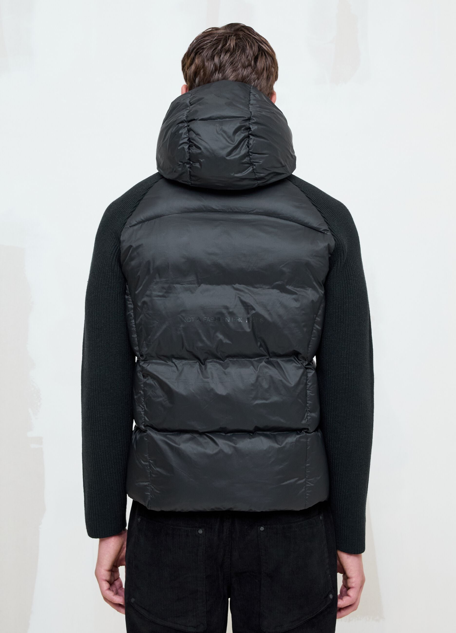 Padded Knit Jacket Black