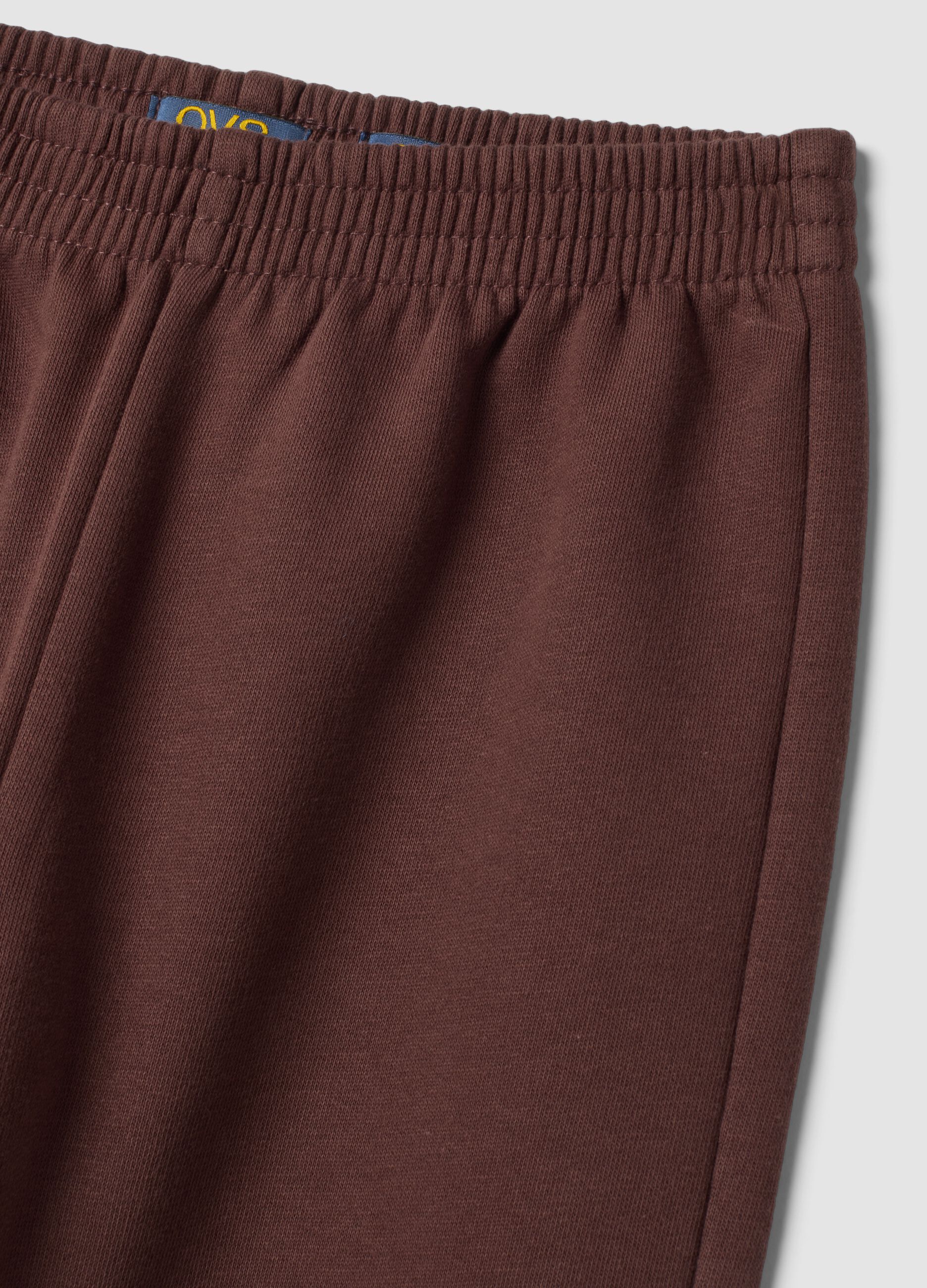 Pantaloni marroni flare in misto cotone e viscosa