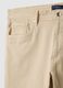 Slim Fit Beige Stretch Cotton Trousers_5