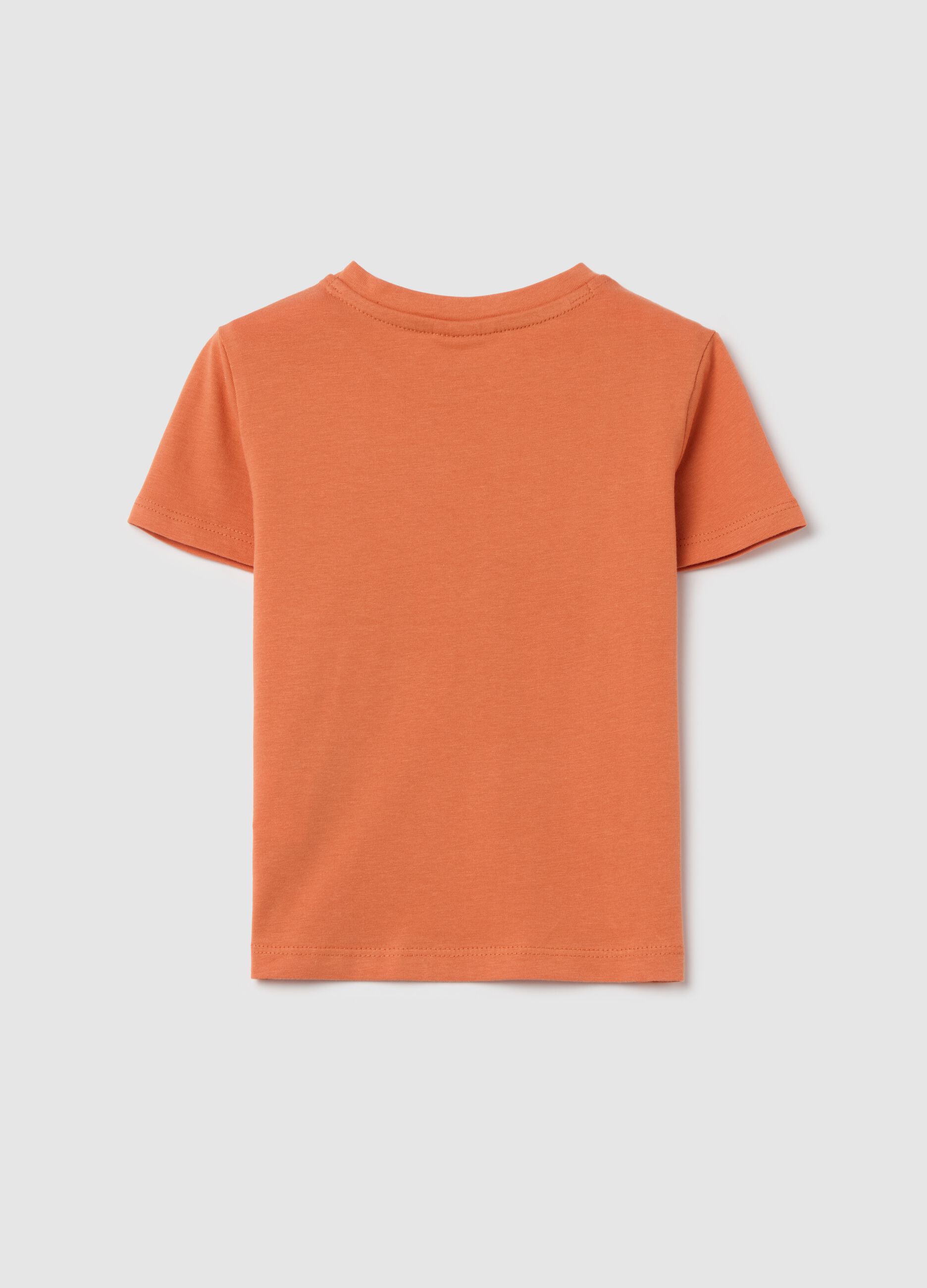 Cotton T-shirt with "My new friend" puppy print