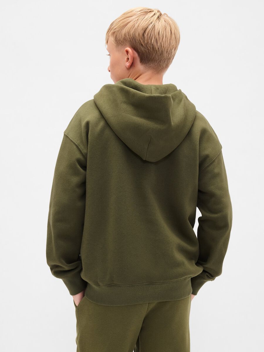 Green Hoodie with Full Zip_3