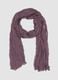 Purple semi-sheer crinkled-effect scarf_0
