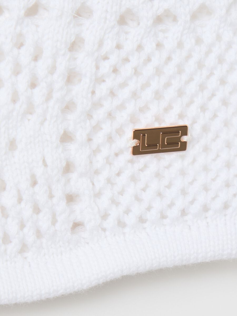 White Les Copains Housebrand Cotton Top_5