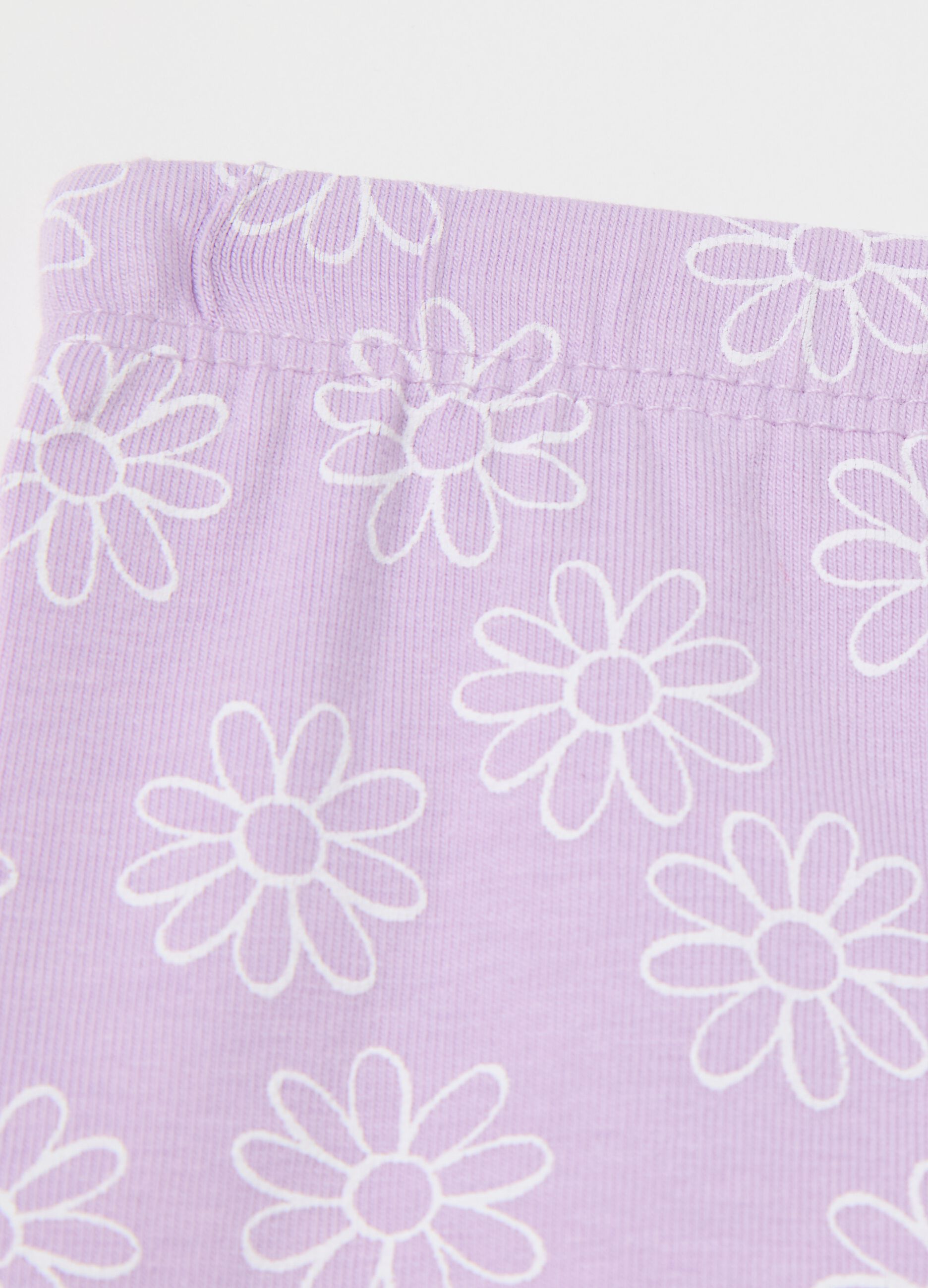 Printed stretch cotton leggings