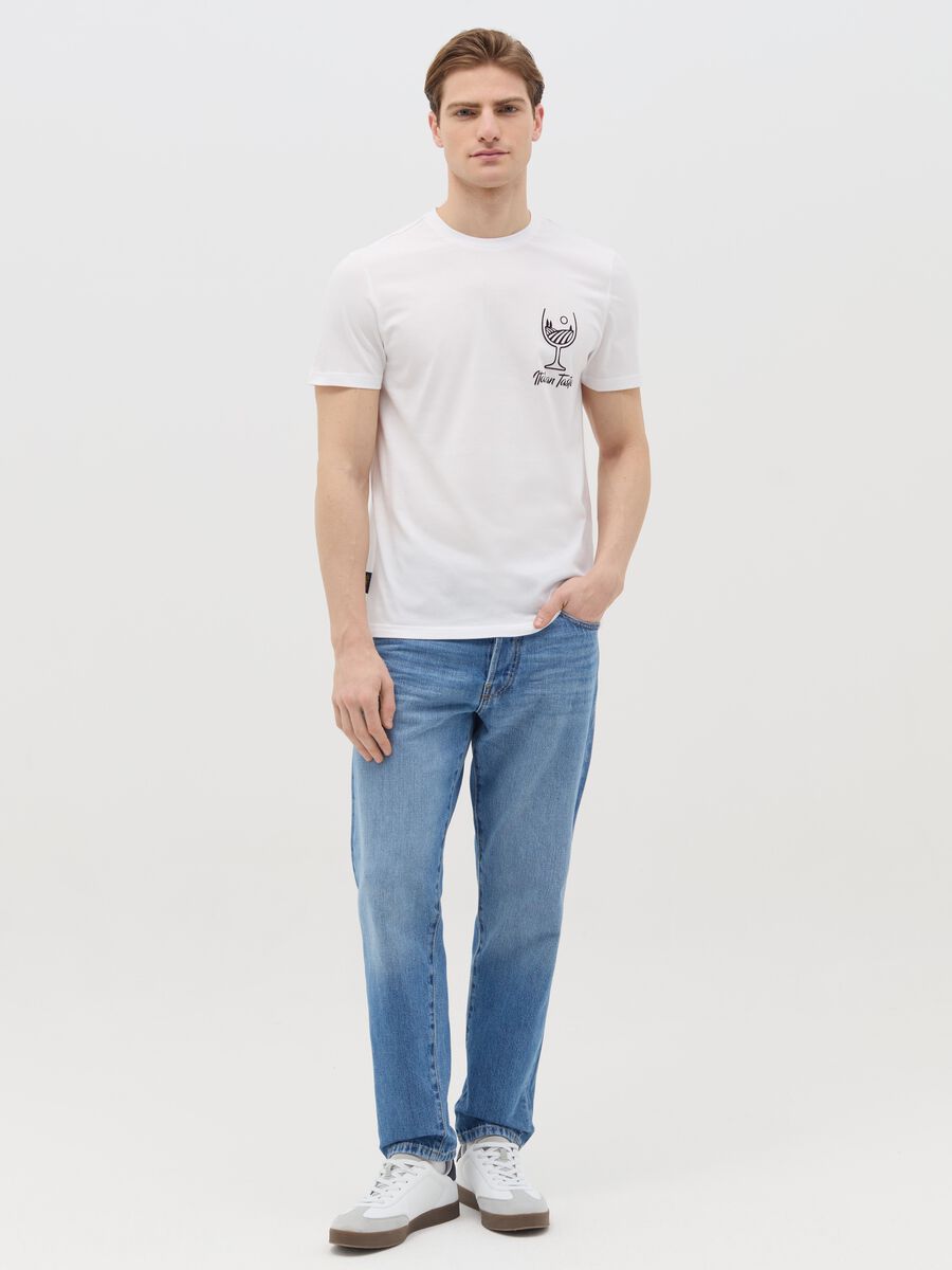 Cotton T-shirt with "Italian Taste" print_1