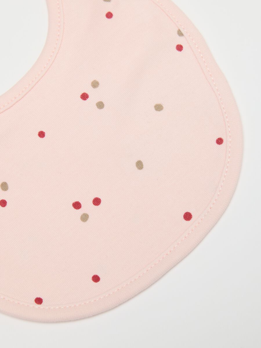 Set of two multicolour newborn bibs in pure cotton_2