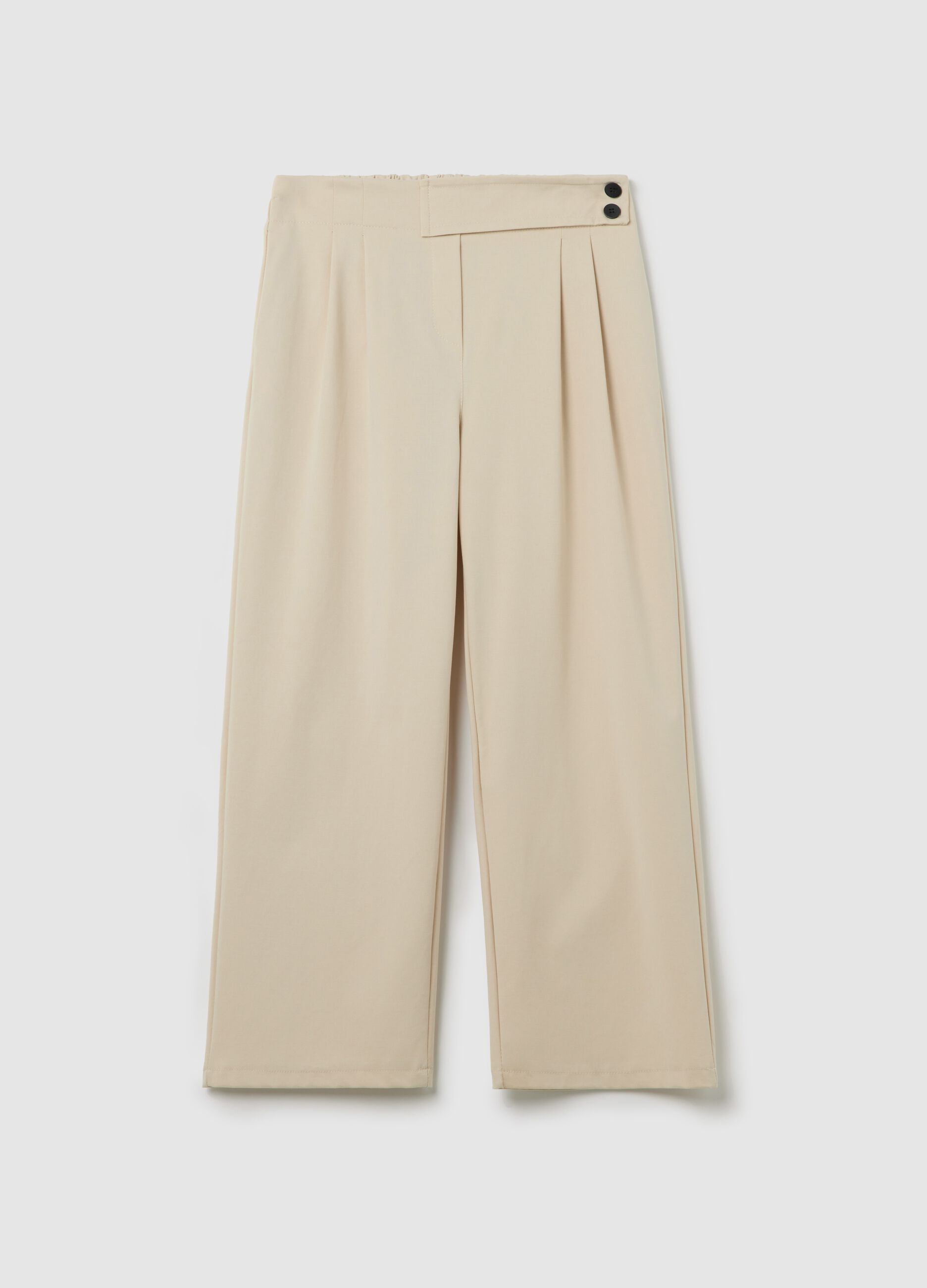Beige trousers with darts