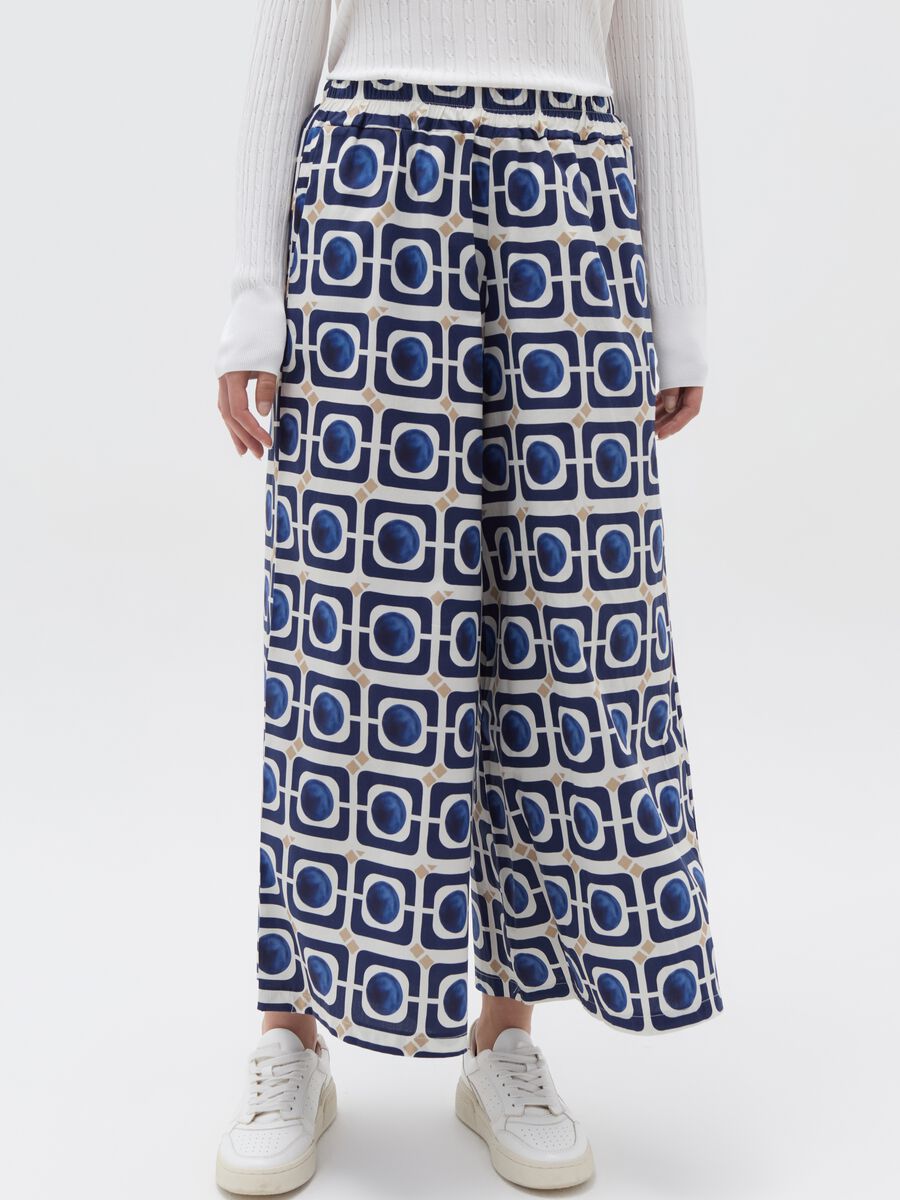 Wide-leg trousers with pattern_1