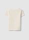 T-shirt in puro cotone beige regular fit con stampa per bambina_1