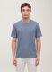 Blue pure cotton short-sleeve relaxed fit T-shirt_0
