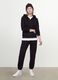 Black cotton-blend joggers with elasticated waistband, regular fit_0