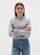 Grey Hooded Oversize Fit Sweater for Girls_0