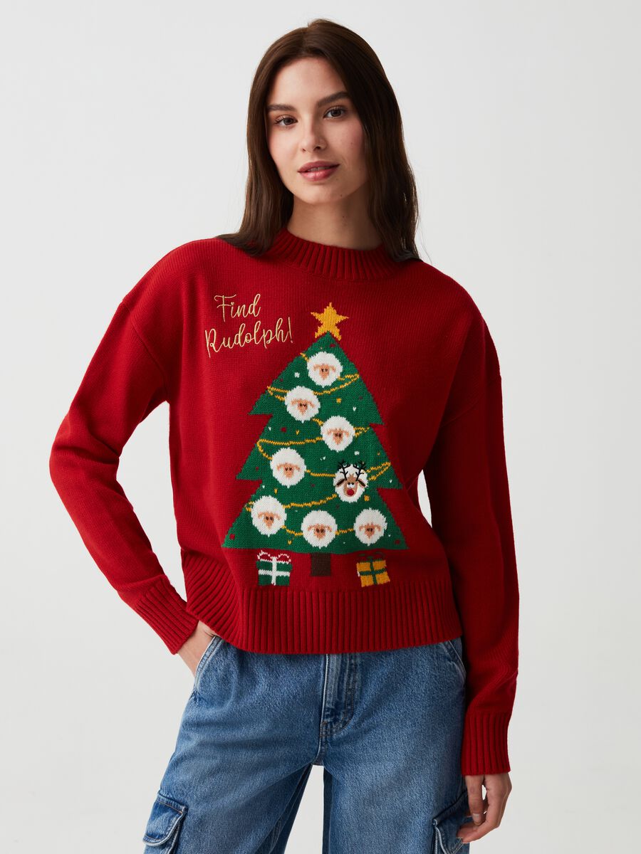 Christmas Jumper con Albero di Natale_0